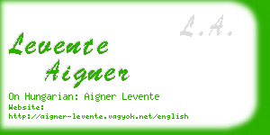levente aigner business card